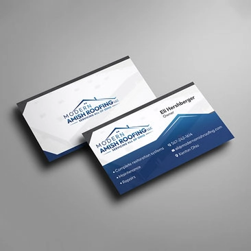 Modern Amish Roofing Buiseness Card